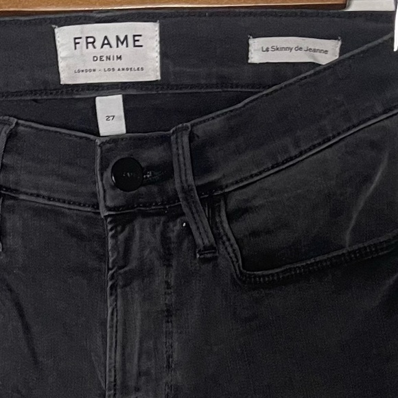 Frame La skinny de jeanne black jeans size 27 - Picture 5 of 6
